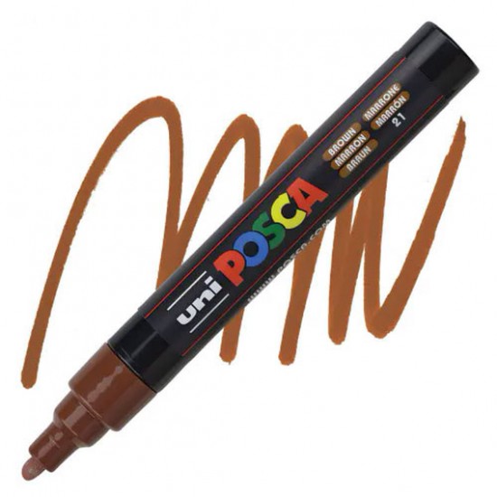 ΜΑΡΚΑΔΟΡΟΣ POSCA PC-5M ΚΑΦΕ